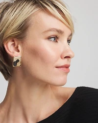 Chico's Originals Animal Square Stud Earrings