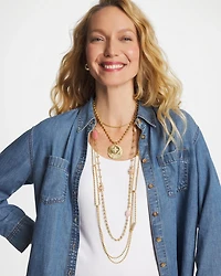 Accent Long Single Strand Necklace