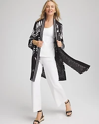 Tie-Front Long Kimono