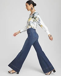 Pull-On Flare Trouser Jeans