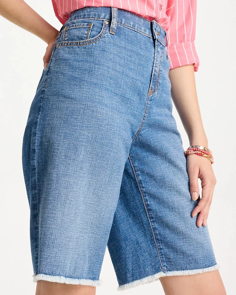 Boyfriend Frayed Jean Shorts