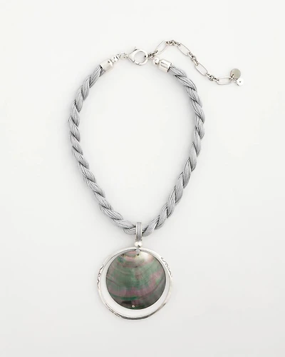 Black Lip Shell Pendant Necklace