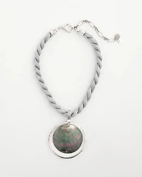 Black Lip Shell Pendant Necklace