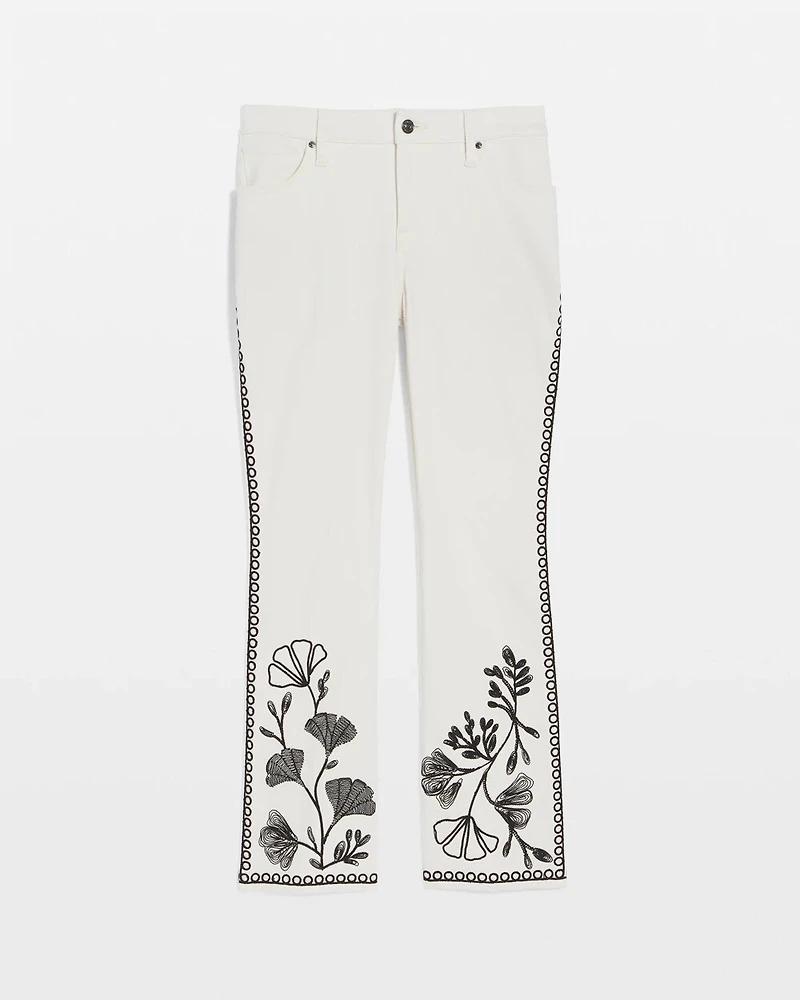 Ginkgo Girlfriend Cropped Flared Jeans