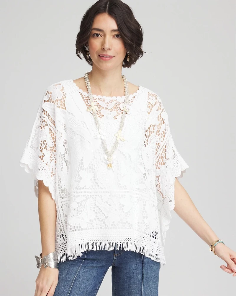 Lace Crochet Poncho
