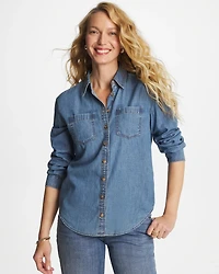 Classic Collared Denim Tunic