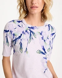 Ella Short-Sleeve Orchid Sweater