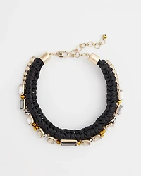 Embellished Braided Collar Necklace