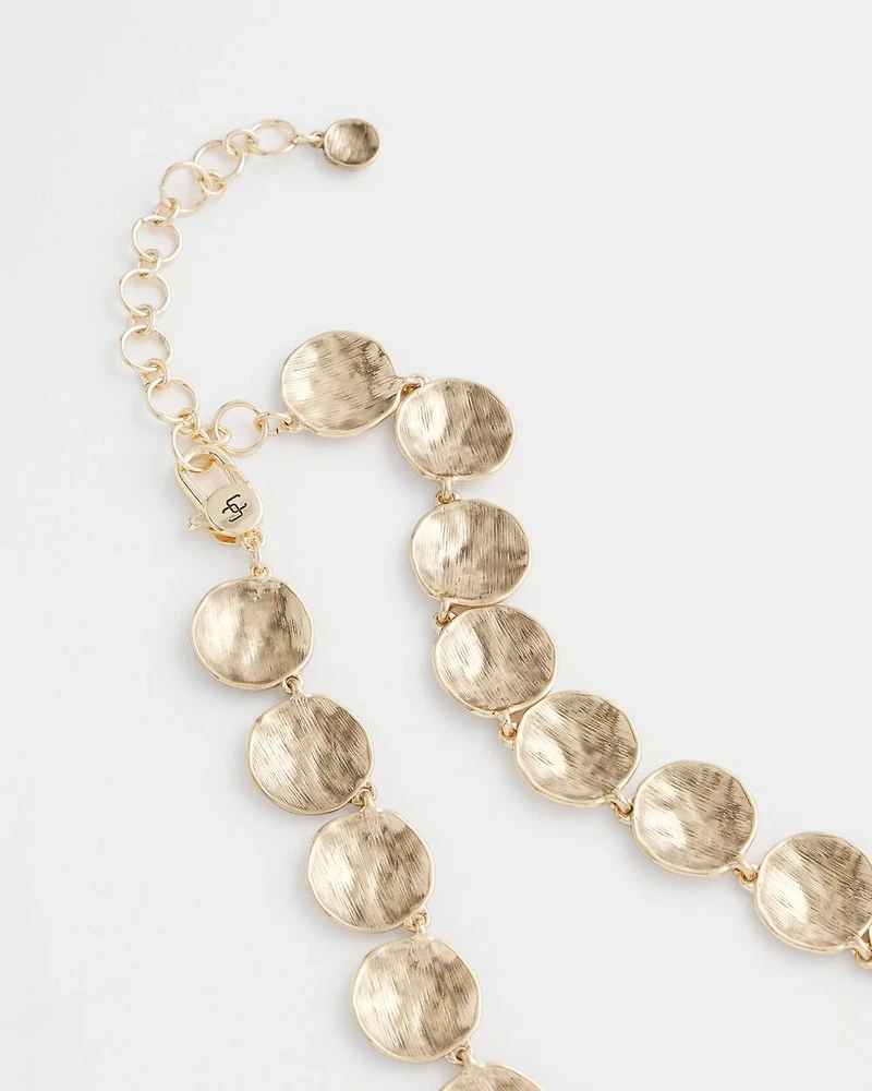 Round Disc Collar Necklace