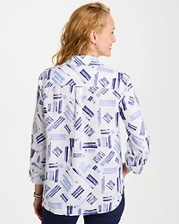 No Iron™ Printed Linen Shirt