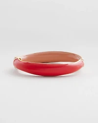 Coral Hinge Bangle Bracelet