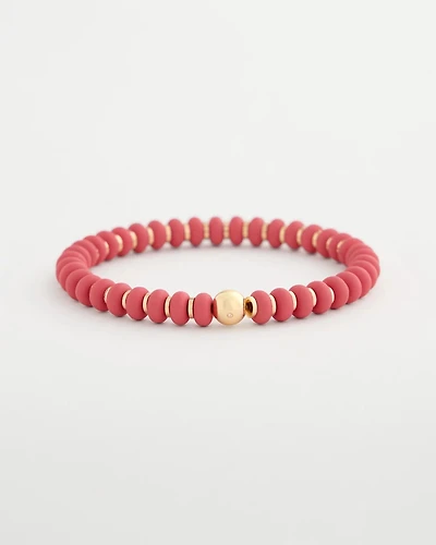Coral Inspired Round Stretch Bracelet