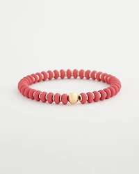 Coral Inspired Round Stretch Bracelet