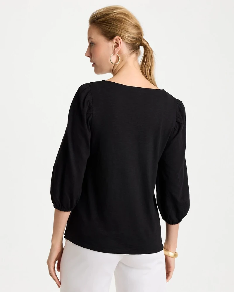 Etched Flora Balloon Top