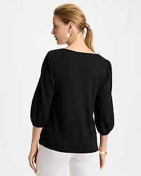 Etched Flora Balloon Top