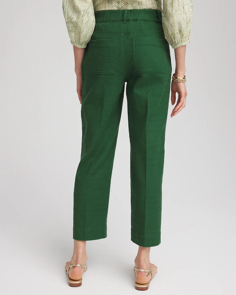 Cropped Straight-Leg Pants