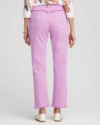 Girlfriend Frayed Cropped Jeans