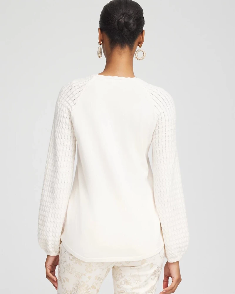 Raglan Sleeve Pullover Sweater