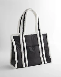 Faux Fur Sporty Tote Bag