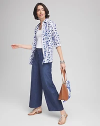 Lightweight Drawstring Ankle Jeans