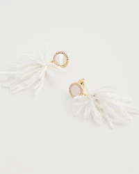 White Shell Firework Earrings