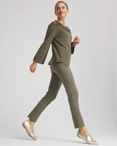 Juliet Slim Trim Detail Ankle Pants