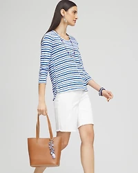 Striped Slub Scoop Neck Tee