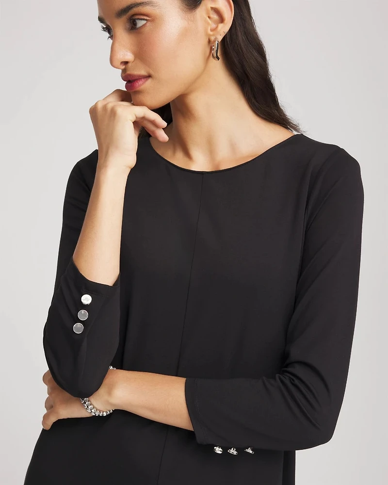 Ponte A-line Midi Dress