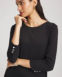 Ponte A-line Midi Dress