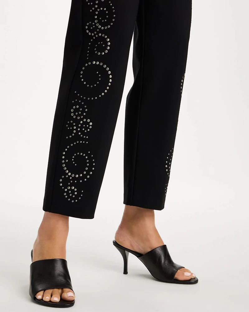 Juliet Embellished Tapered Ankle Pants