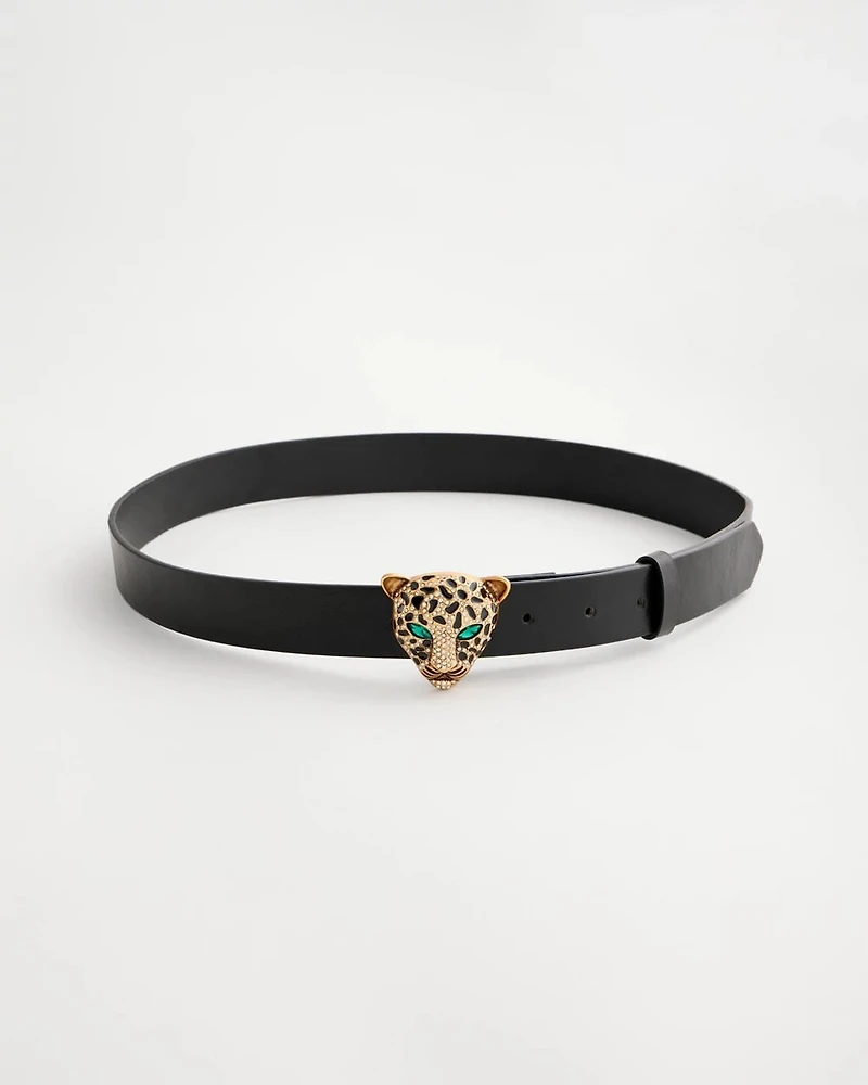 Green Eyed Leopard Trouser Belt