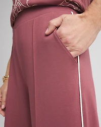 Petite Zenergy® Double-Knit Striped Wide Leg Pants