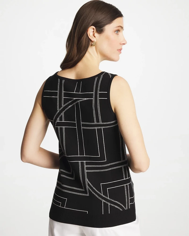 Ella Graphic Scoopneck Tank