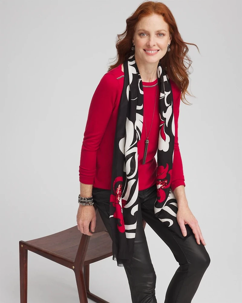 Caviar Bead Bateau Neck Sweater