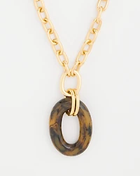 Short Tortoise Pendant Necklace