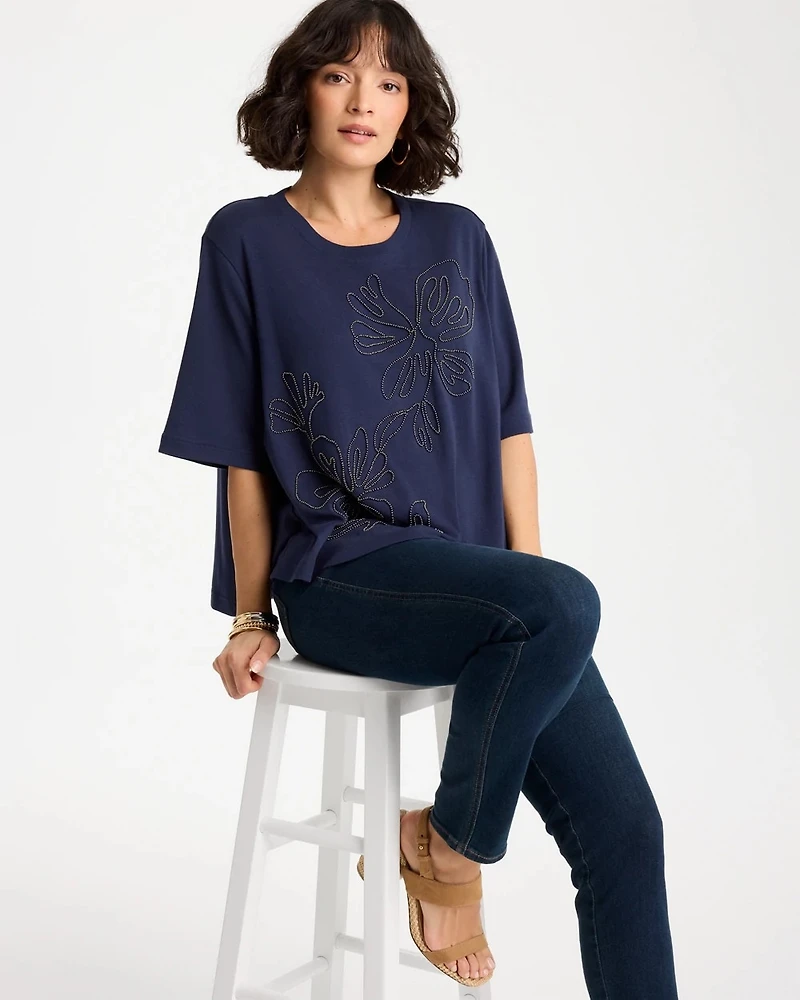 Caviar Beaded Cotton Tee