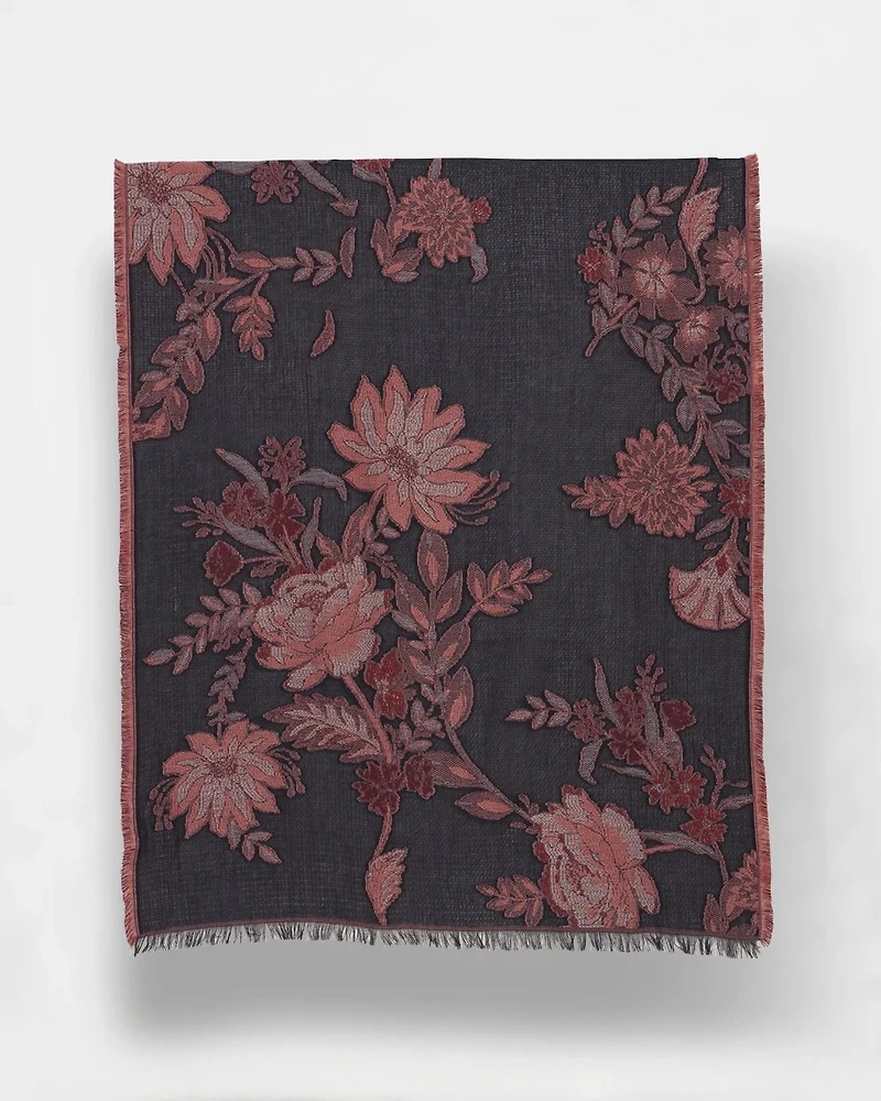 Cotton Jacquard Oblong Scarf