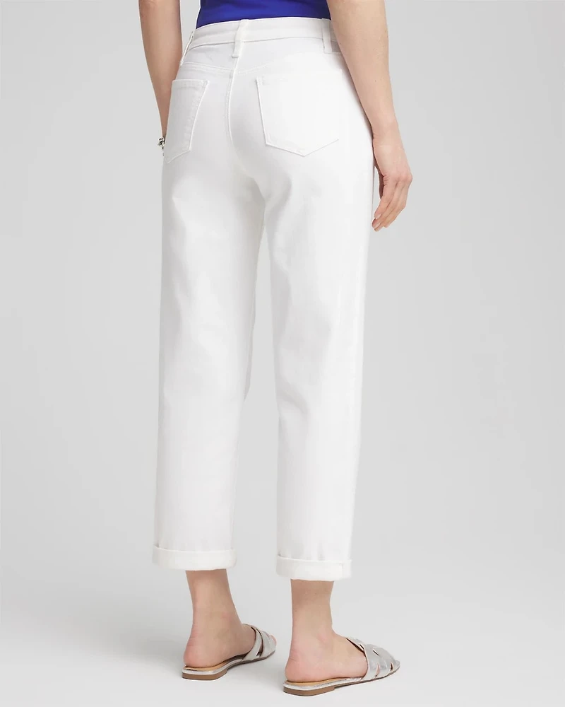No Stain Boyfriend Cropped Jeans