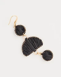 Tiered Raffia Drop Earrings