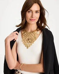 Chico's Originals Hammered Bib Necklace