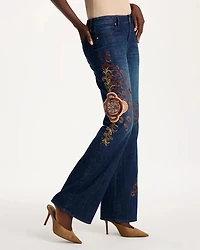 Embellished Girlfriend Flare Jeans