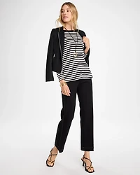 Striped Pima Cotton Boatneck Tee