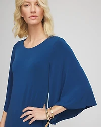 3/4 Flutter-Sleeved Maxi Dress