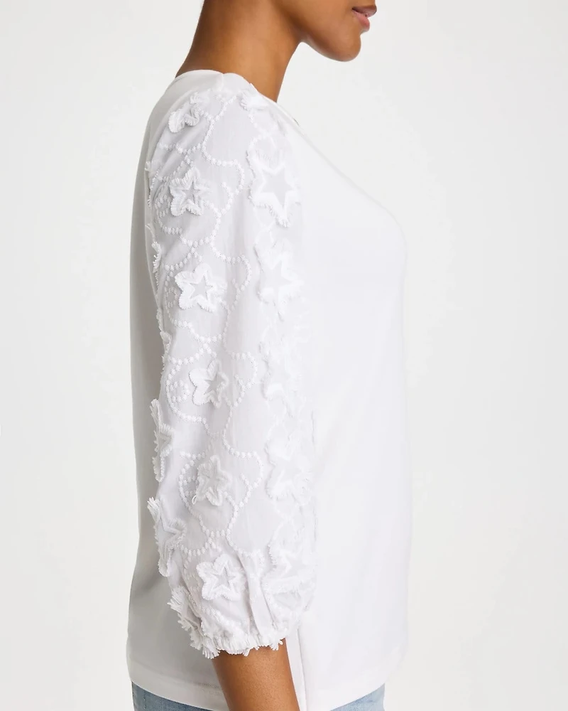 Star Cutout 3/4 Sleeved Tee