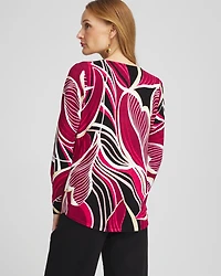 Leaf V-Neck Pullover Sweater