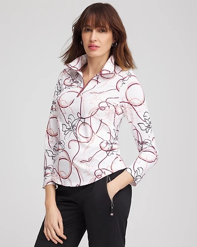 Zenergy® UPF Floral Half-Zip Top