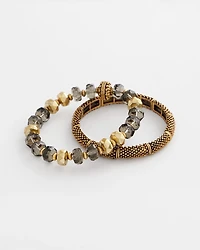Beaded Stretch Set of Two Bracelets