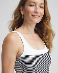 Striped One Piece Swimsuit
