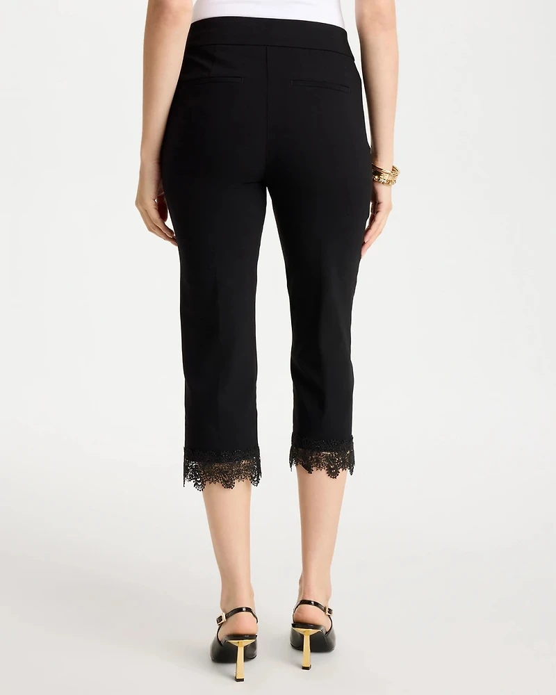 Brigitte™ Slim Applique Hem Capri Pant