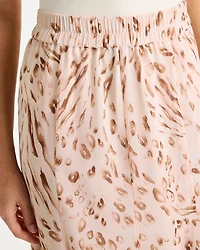 Cheetah Pull-On Godet Skirt